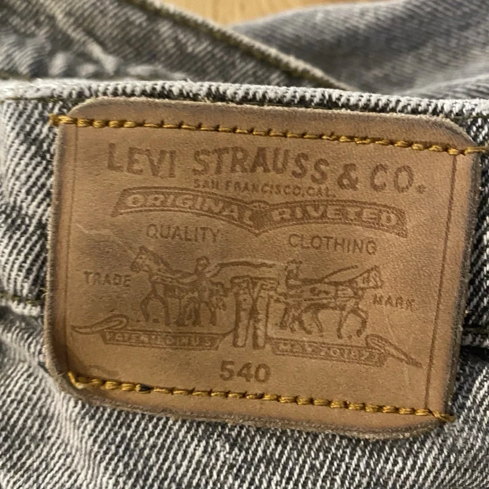 90's Vtg Levis 540 Jeans Mens Size 34 Black‎ Acid Stone Wash Denim USA